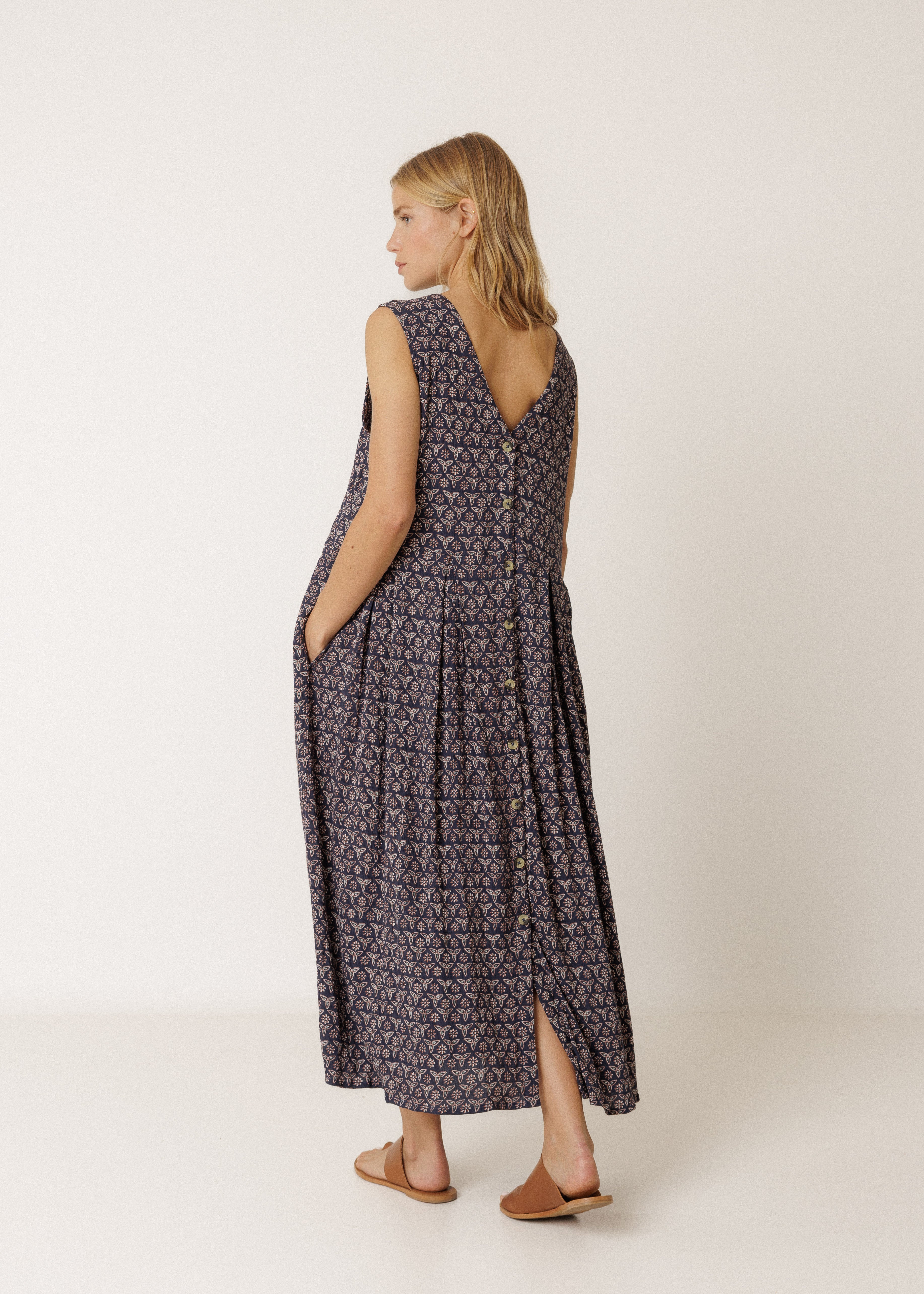 Indi & Cold - Multiposition Block Print Dress -