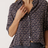 Indi & Cold - Oversize Block Print Blouse -