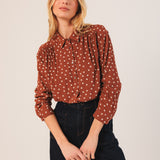 Indi & Cold - Bea Polkadot Blouse - Terracota