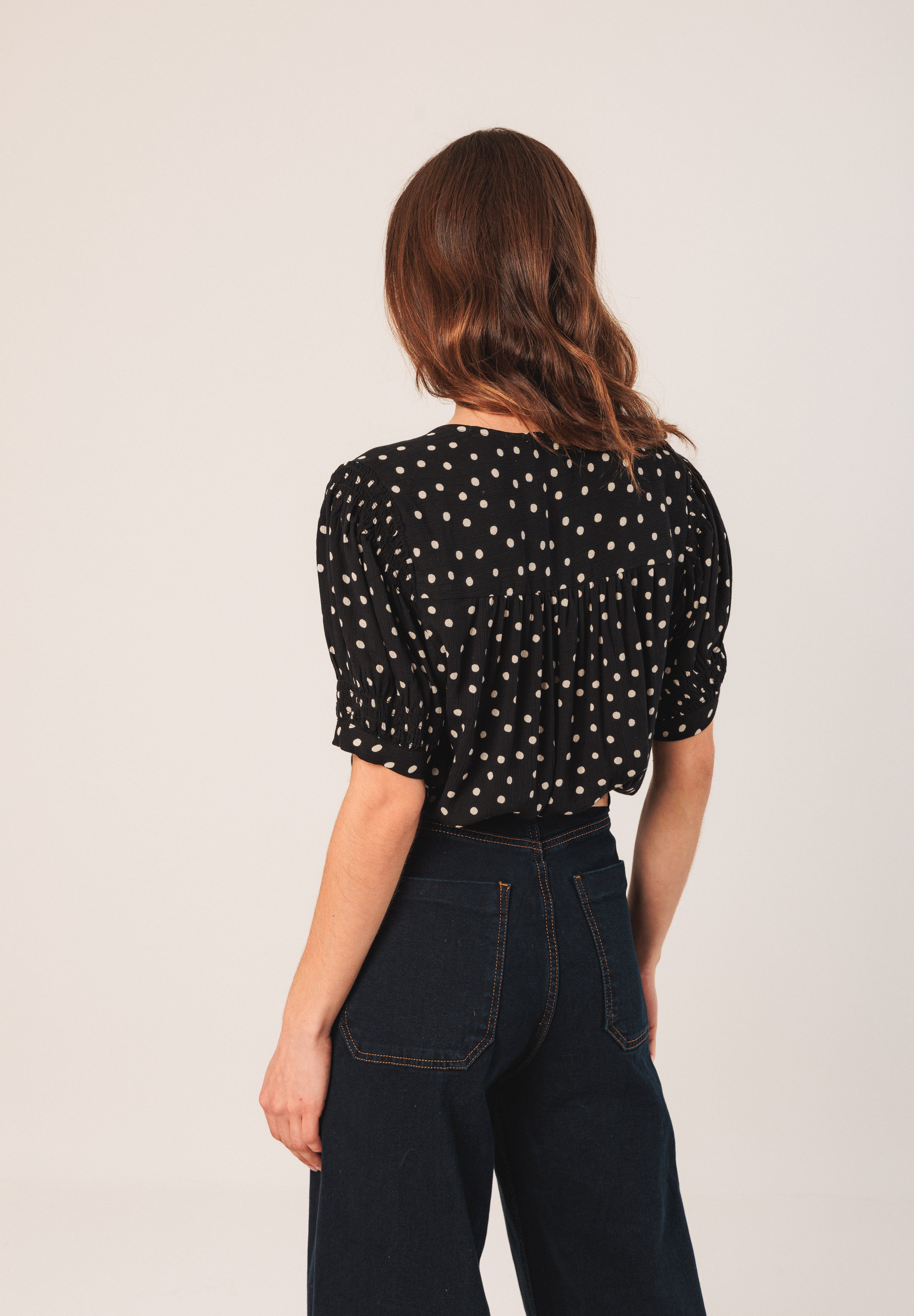 Indi & Cold - Lantern Sleeve Blouse -