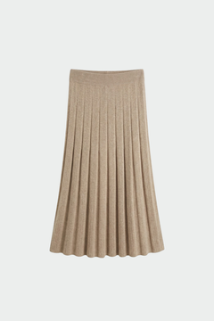 Indi & Cold - Ribbed Cashmere Skirt - Taupe