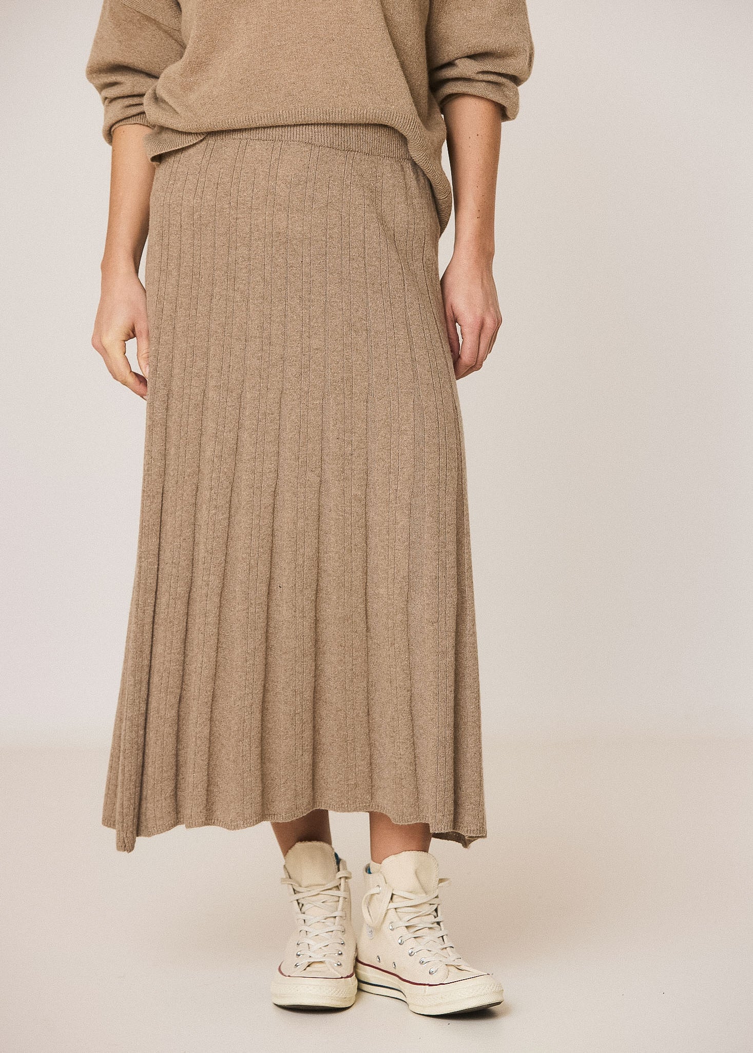 Indi & Cold - Indi&Cold Ribbed Cashmere Skirt -