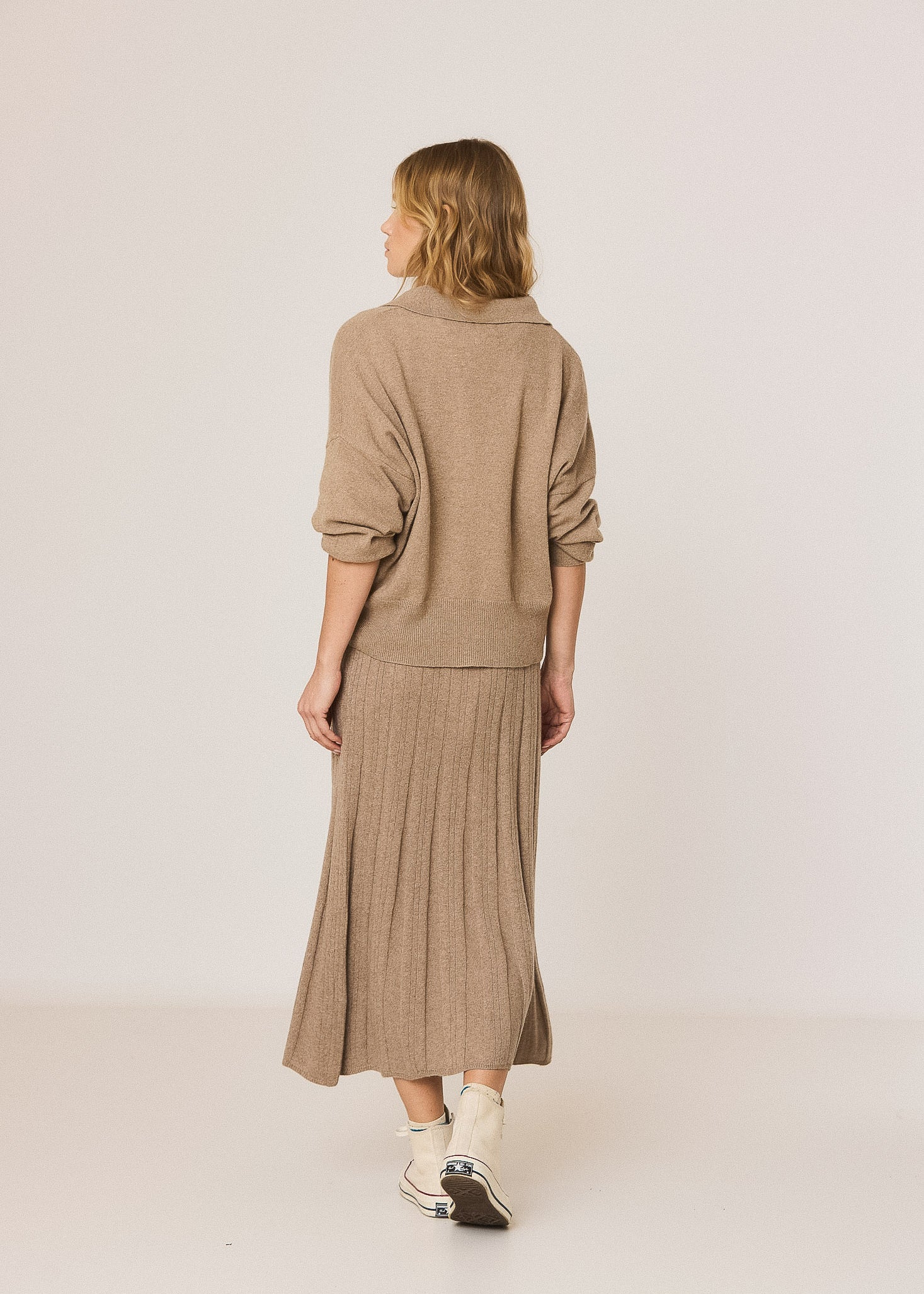 Indi & Cold - Indi&Cold Ribbed Cashmere Skirt -