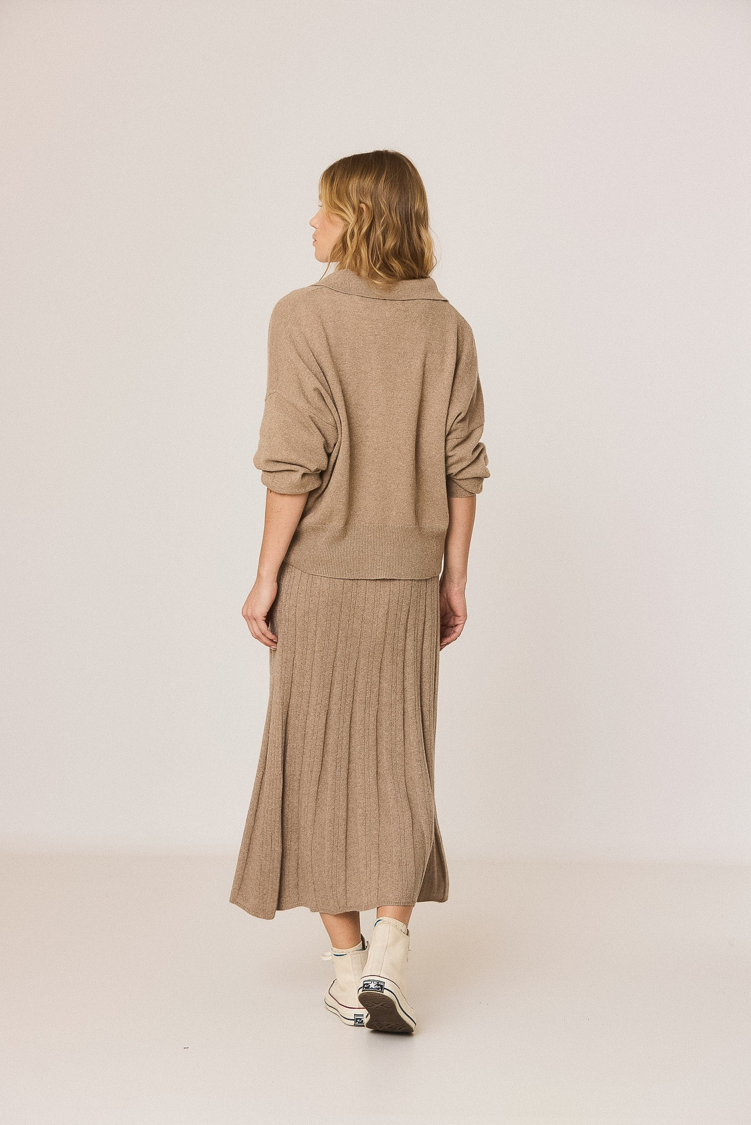 Indi & Cold - Indi&Cold Ribbed Cashmere Skirt -