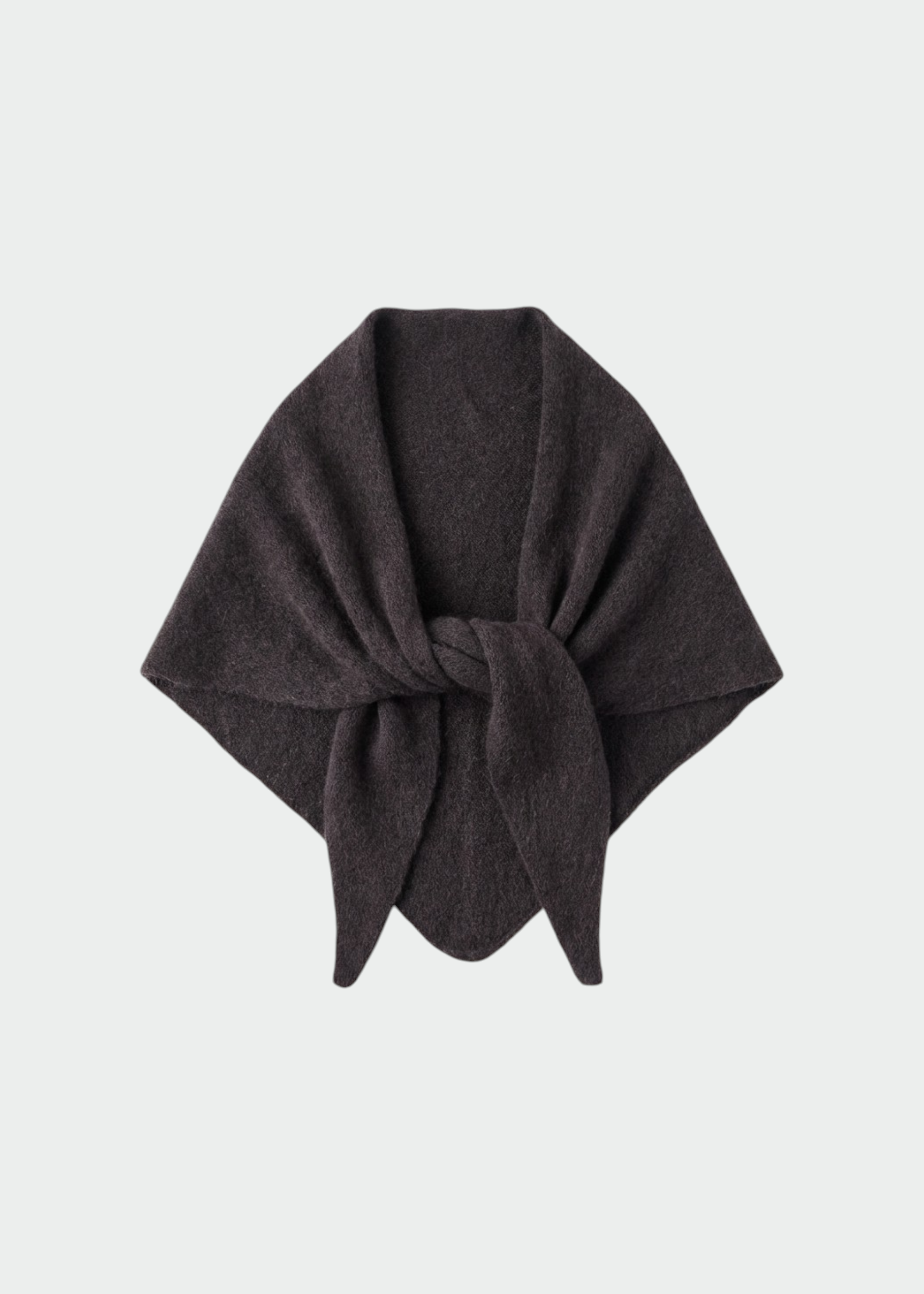 Indi & Cold - Indi&Cold Triangular Knitted Shawl Chocolate -