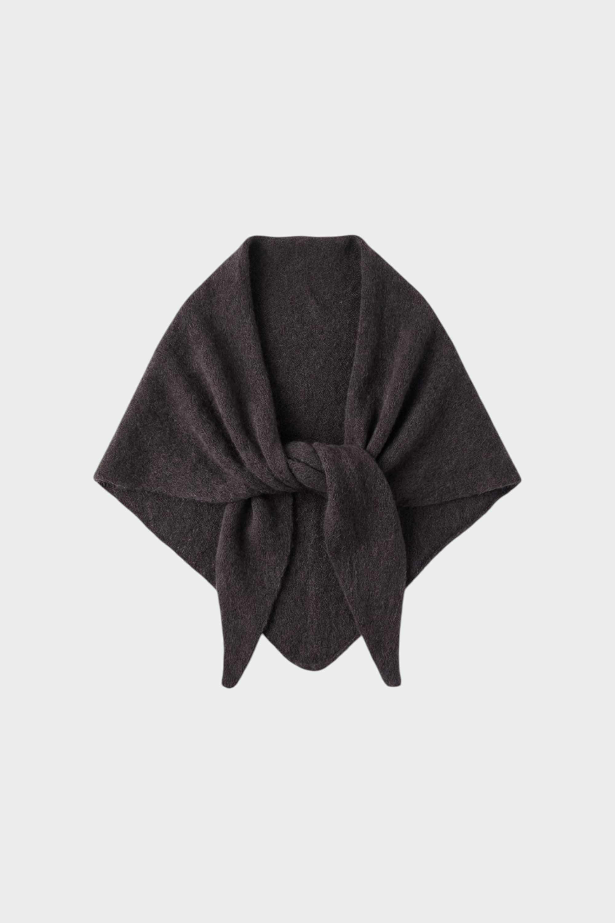 Indi & Cold - Triangular Knitted Shawl Chocolate -