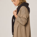 Indi & Cold - Triangular Knitted Shawl Chocolate -