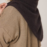 Indi & Cold - Triangular Knitted Shawl Chocolate -