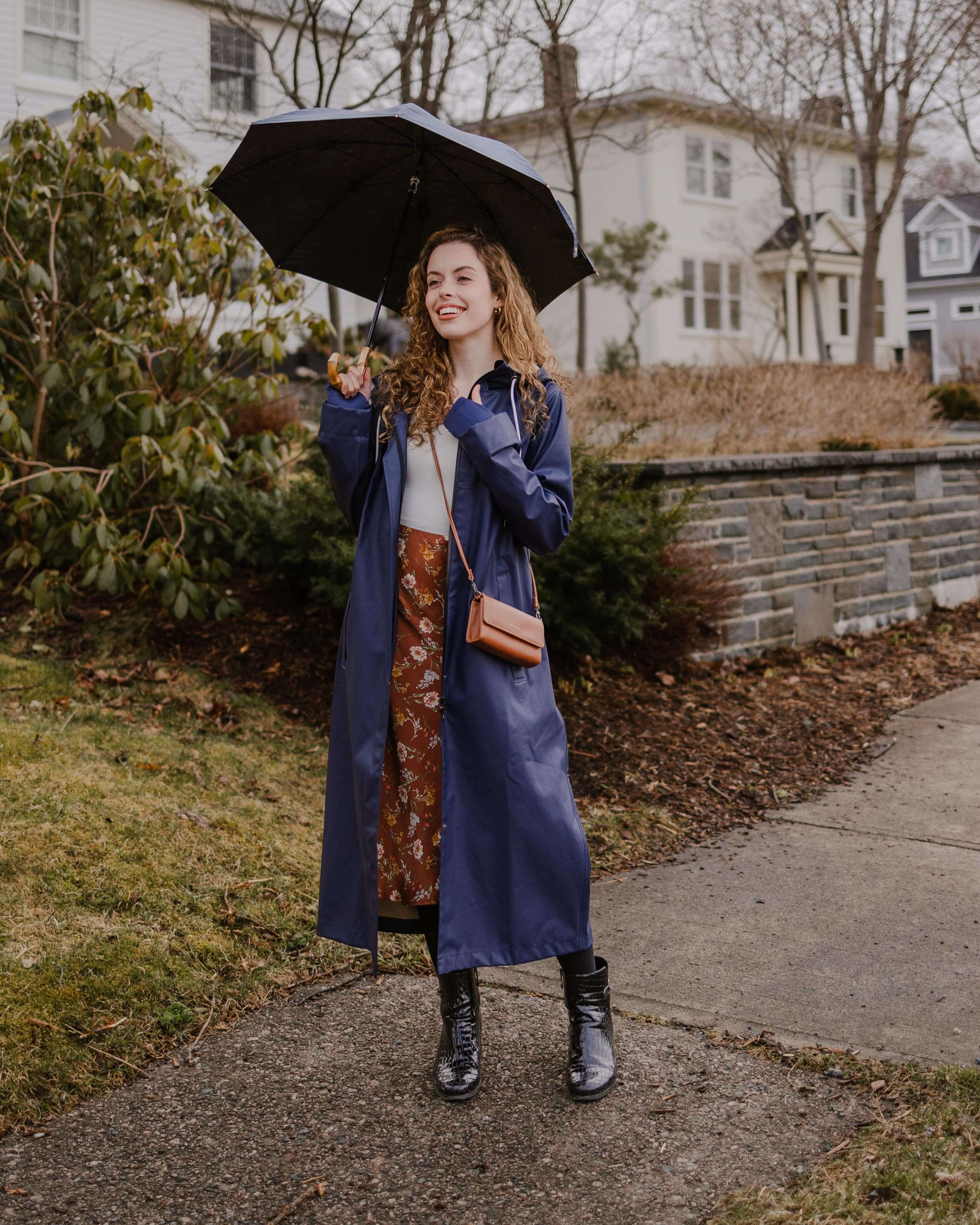 Mernini - Mernini Full Length Raincoat - Midnight Blue