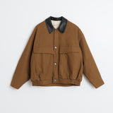 Washed-Effect Quilted Jacket
