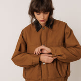 Washed-Effect Quilted Jacket