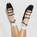 Unified - Sheer Dots Socks – White -