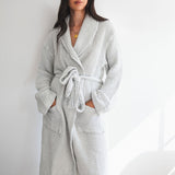 One Wednesday - Waffle Robe - Pearl Grey