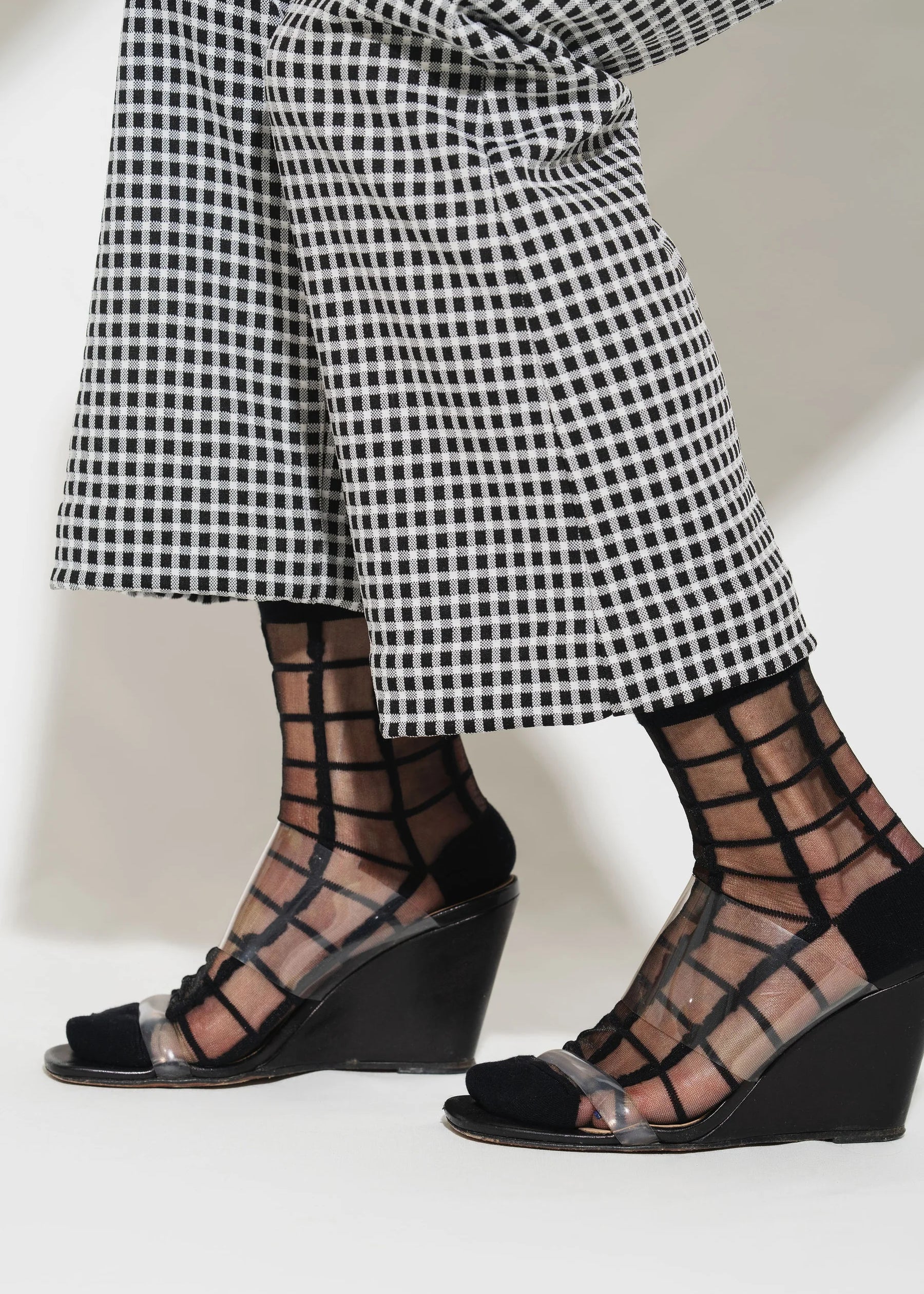 Unified - Sheer French Window Socks – Black -