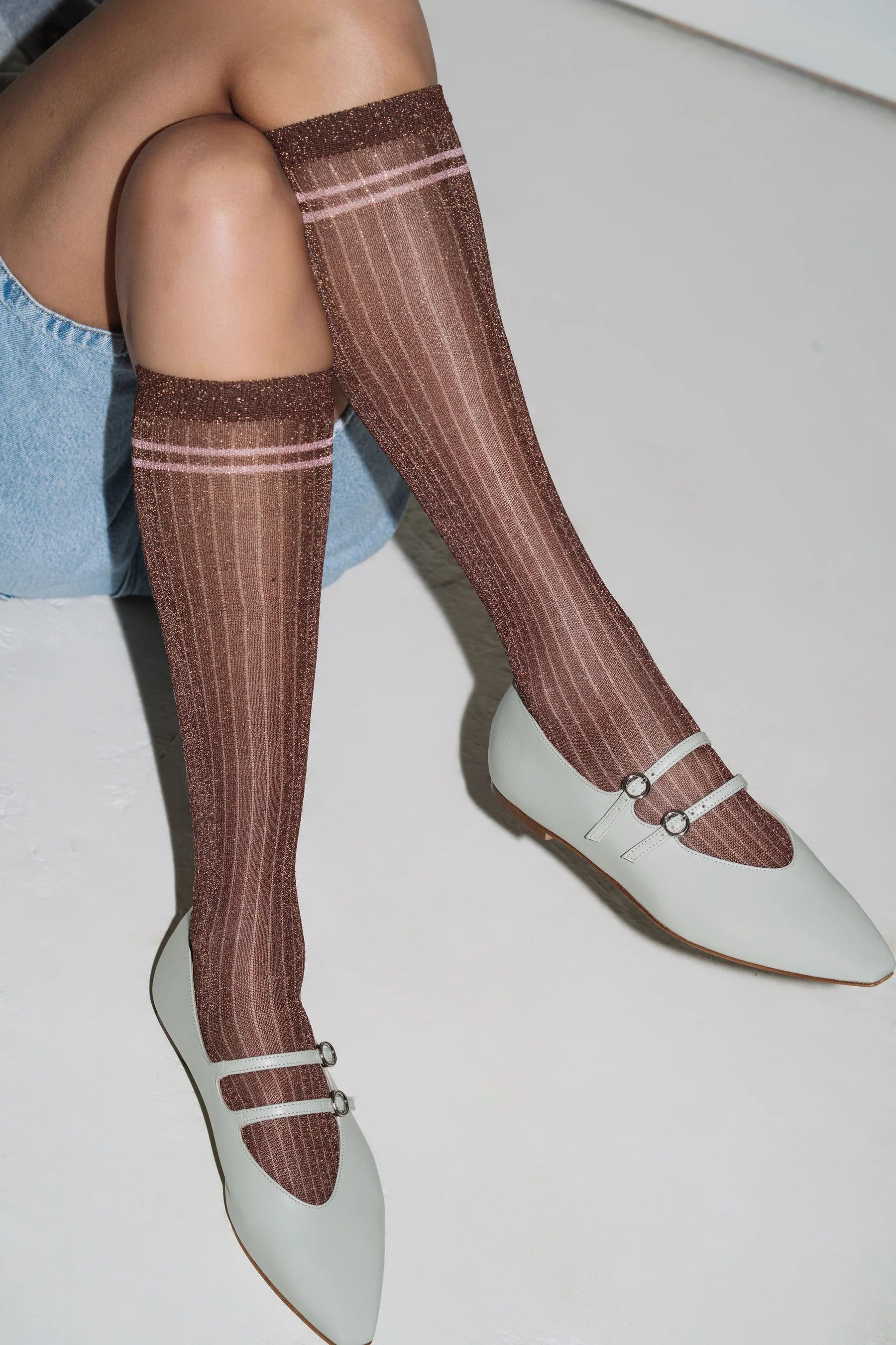Unified - Shimmer Socks – Rich Bronze -