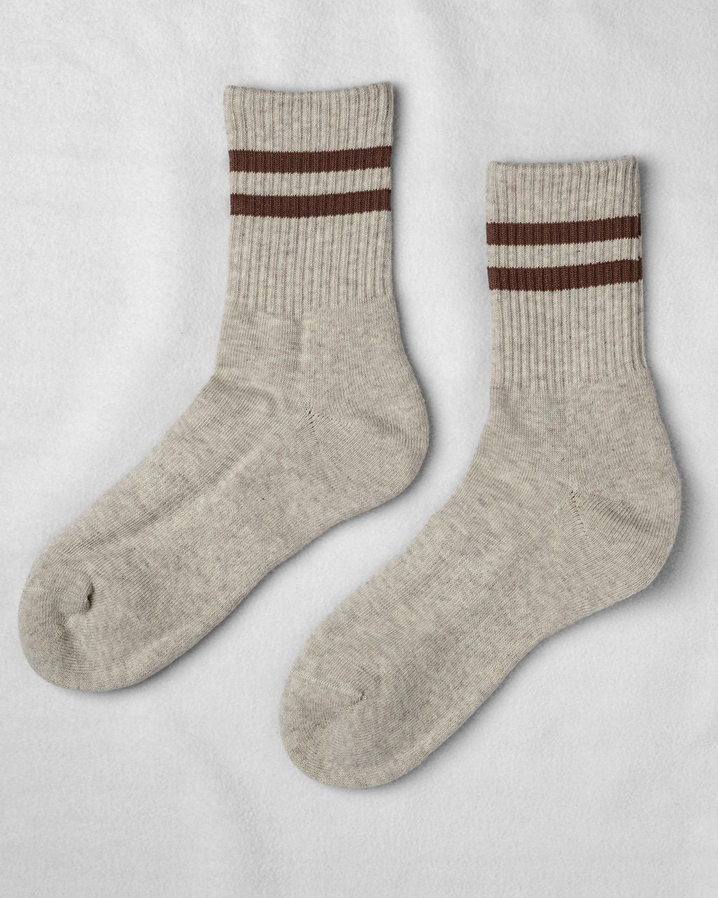 Unified - Gym Socks – Oat Cocoa Stripe -