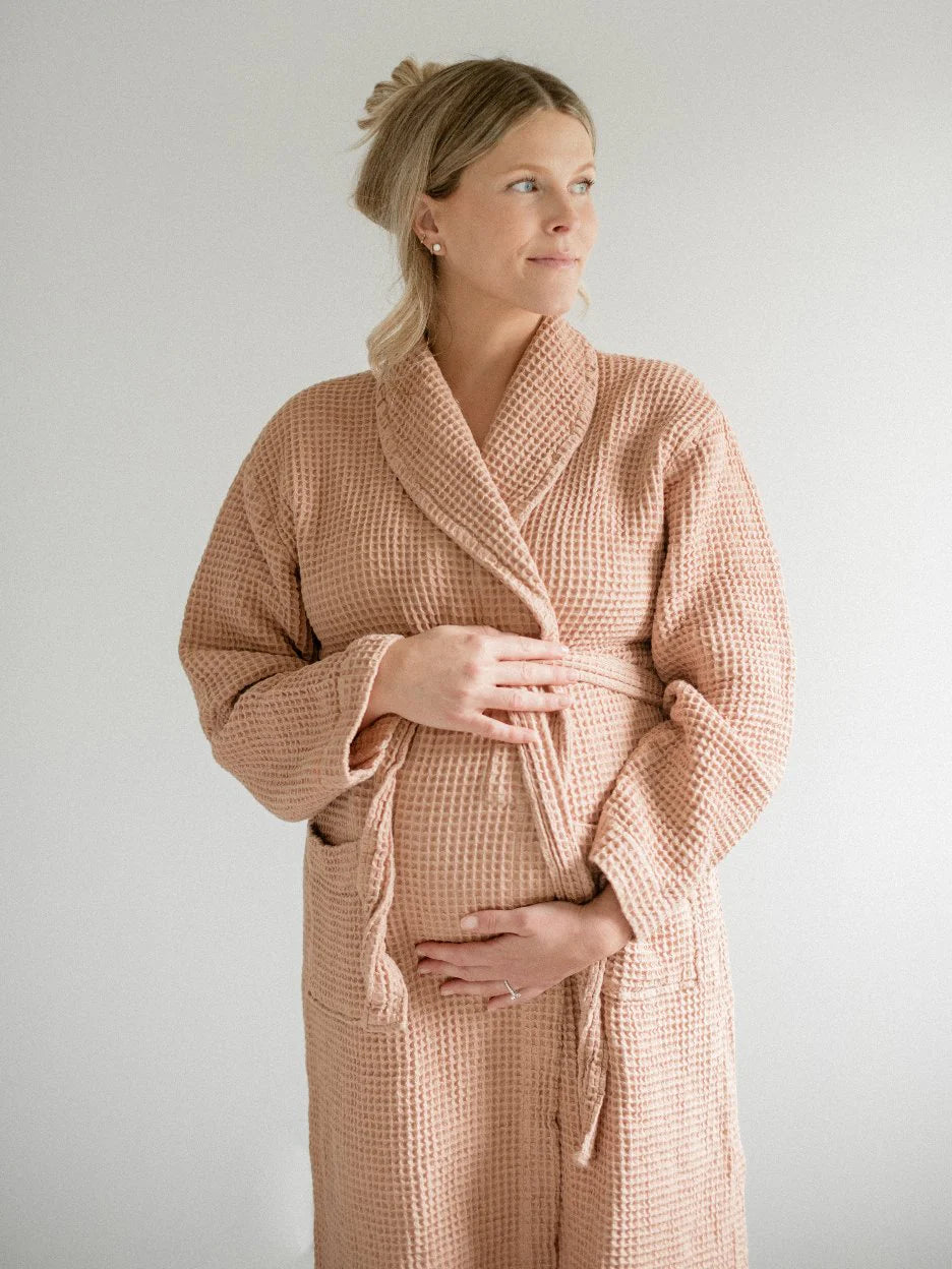 One Wednesday - Waffle Knit Robe - Nougat