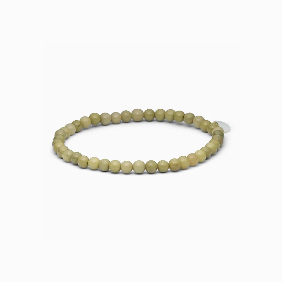 Soi - Petite Green Alashan Agate Stretch Bracelet -