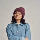 Cloud Mohair Beanie – Plum