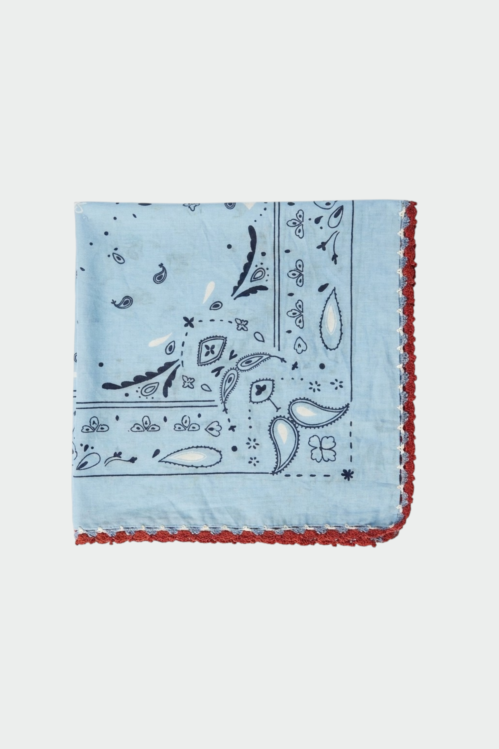 Indi & Cold - Indi&Cold Bandana With Crochet Trim Sky -