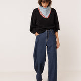 Indi & Cold - Indi&Cold Bandana With Crochet Trim Sky -