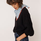 Indi & Cold - Indi&Cold Bandana With Crochet Trim Sky -