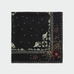 Indi & Cold - Indi&Cold Cross Stitch Embroidered Handkerchief Coal -