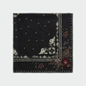 Indi & Cold - Indi&Cold Cross Stitch Embroidered Handkerchief Coal -