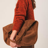Indi & Cold - Split Leather Tote Bag – Tabaco -