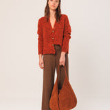 Indi & Cold - Split Leather Tote Bag – Tabaco -