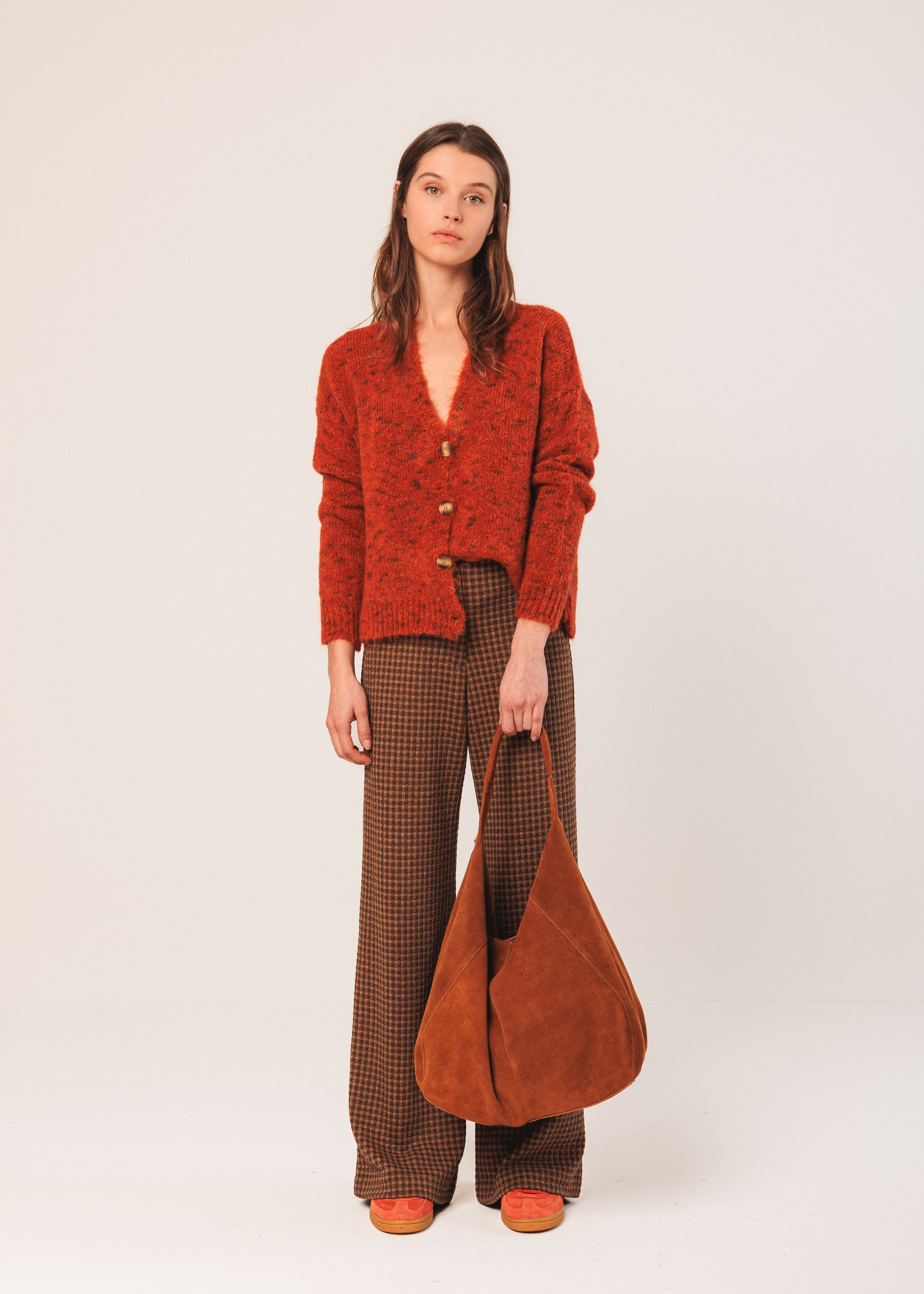 Indi & Cold - Split Leather Tote Bag – Tabaco -