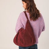 Indi & Cold - Split Leather Tote Bag – Garnet -