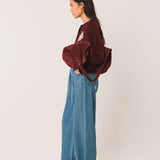 Indi & Cold - Split Leather Tote Bag – Garnet -