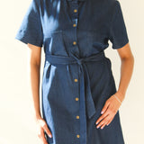 Belted Button Dress