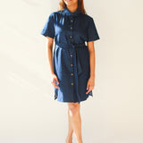 Belted Button Dress