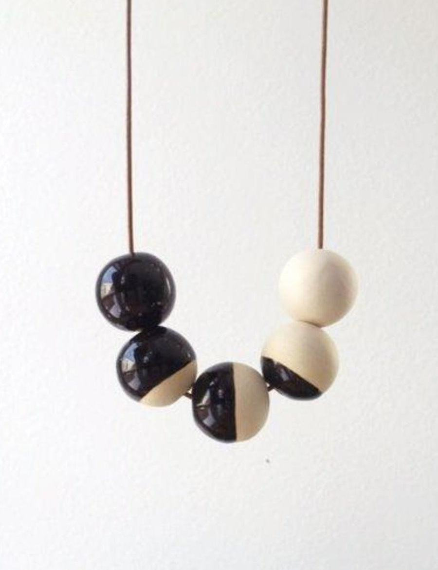 Shayna Stevenson - 5-Bead Moon Phase Necklace - Default Title