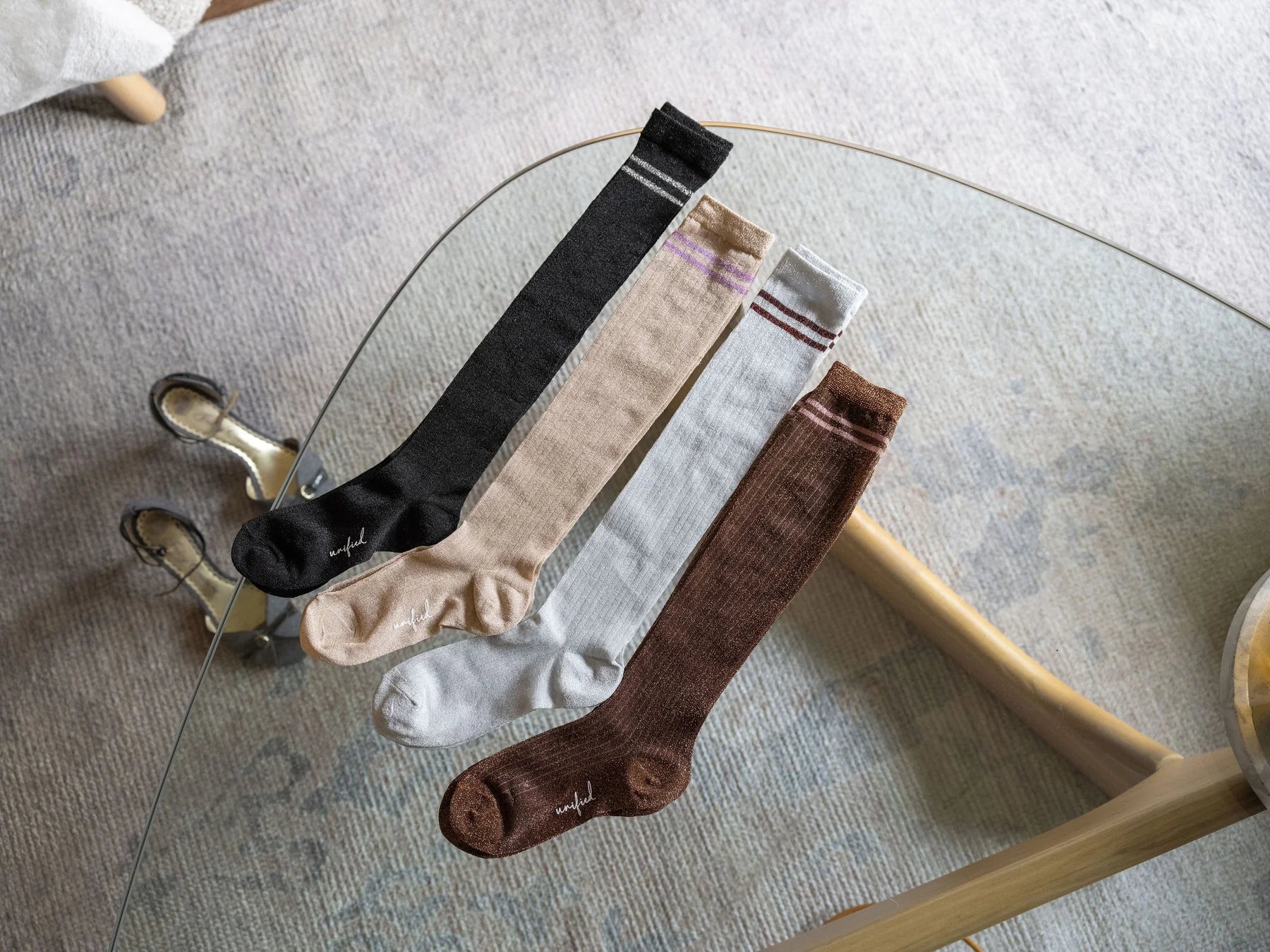 Unified - Shimmer Socks – Rich Bronze -