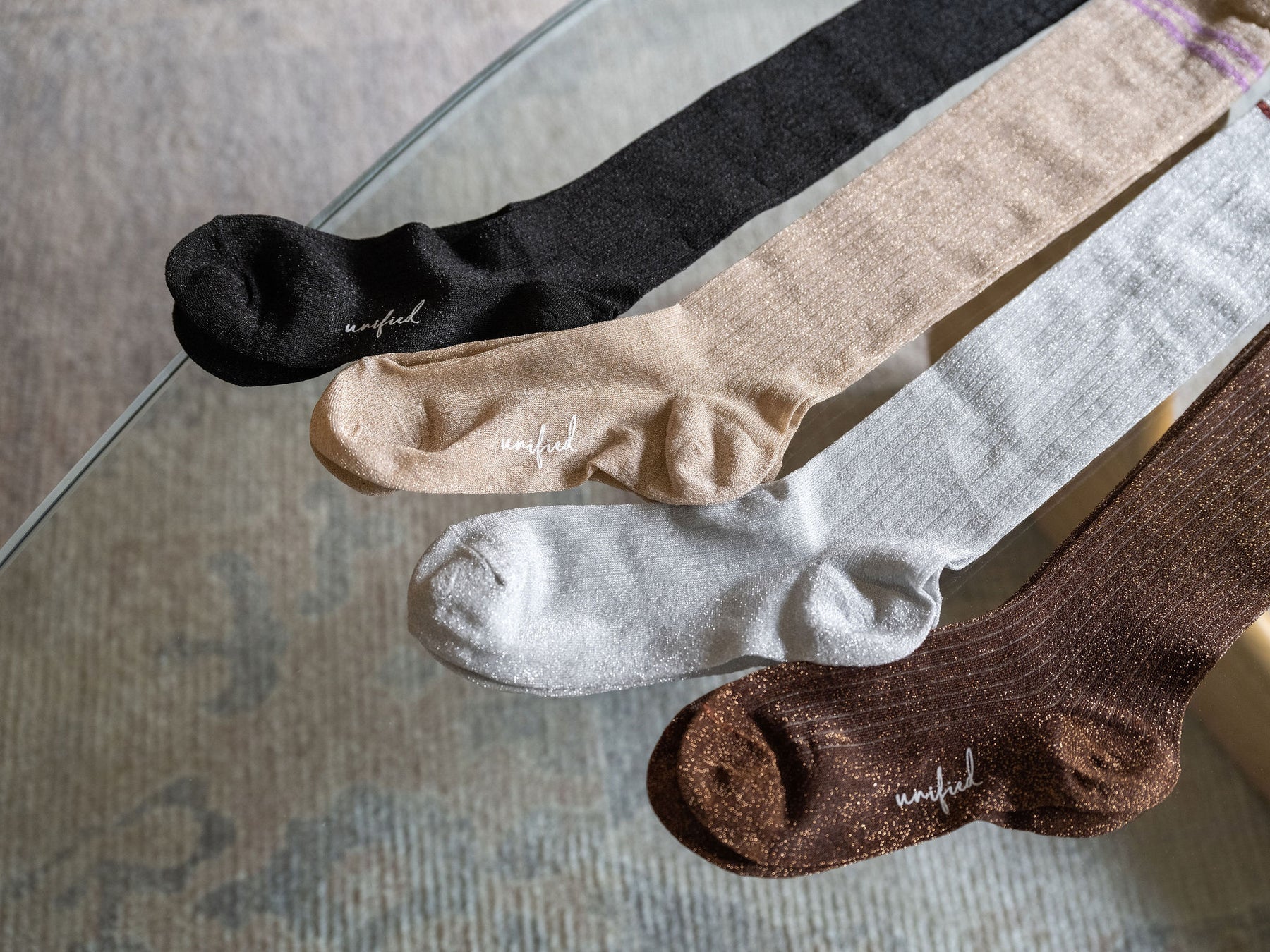 Unified - Shimmer Socks – Rich Bronze -