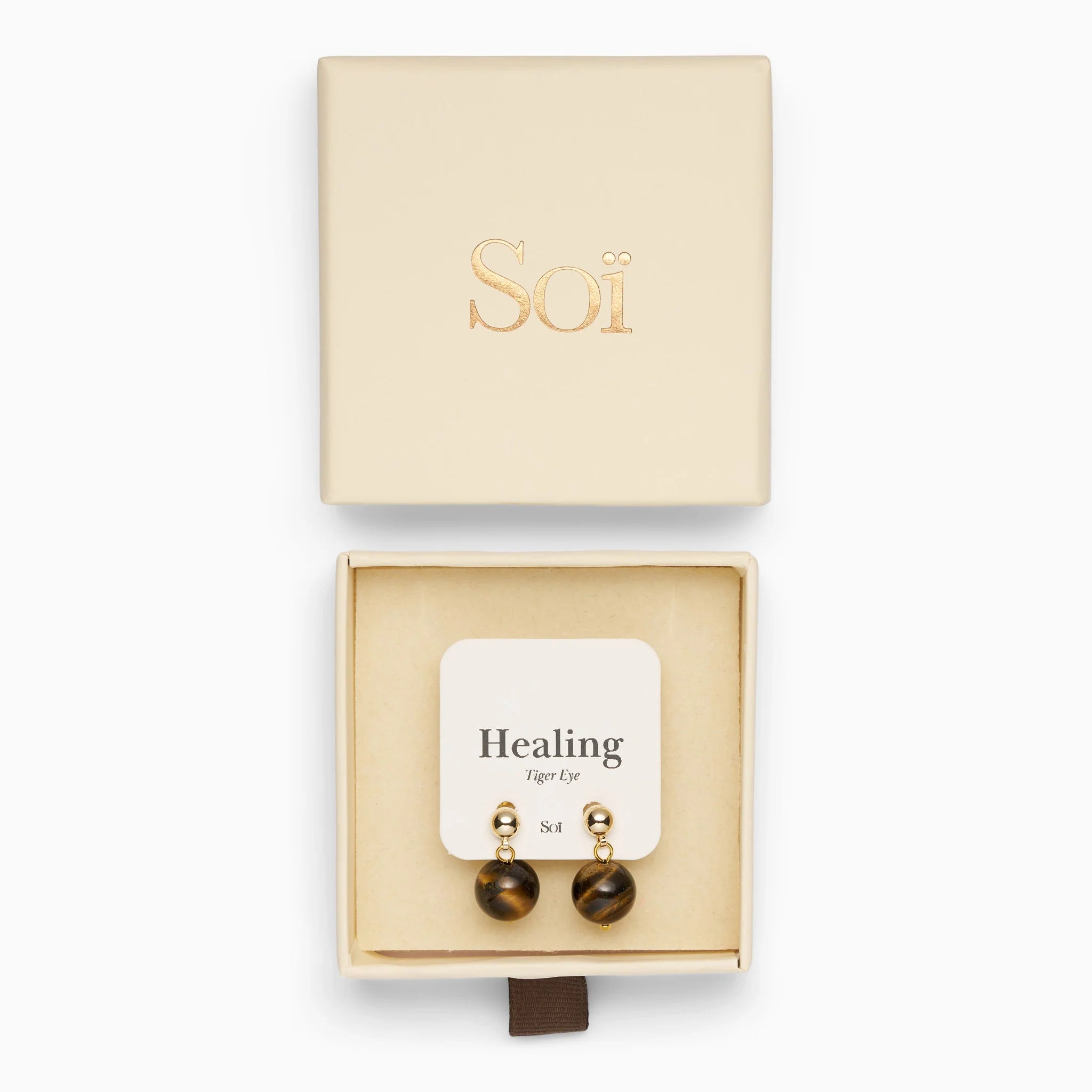 Soi - Nora Tiger Eye Earrings -