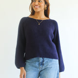 Ribbed Balloon Sleeve Sweater