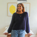 Ribbed Balloon Sleeve Sweater