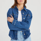 Cup of Joe - Tamara Oversized Denim Jacket - Dark Blue
