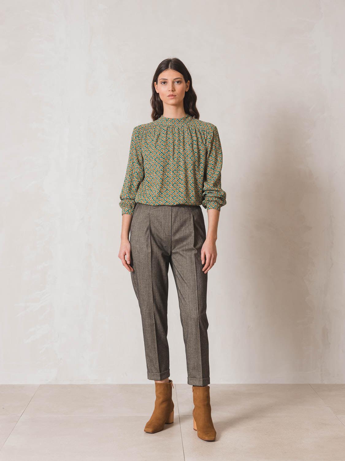 Plaid Button Trouser-Indi & Cold-Sattva Boutique