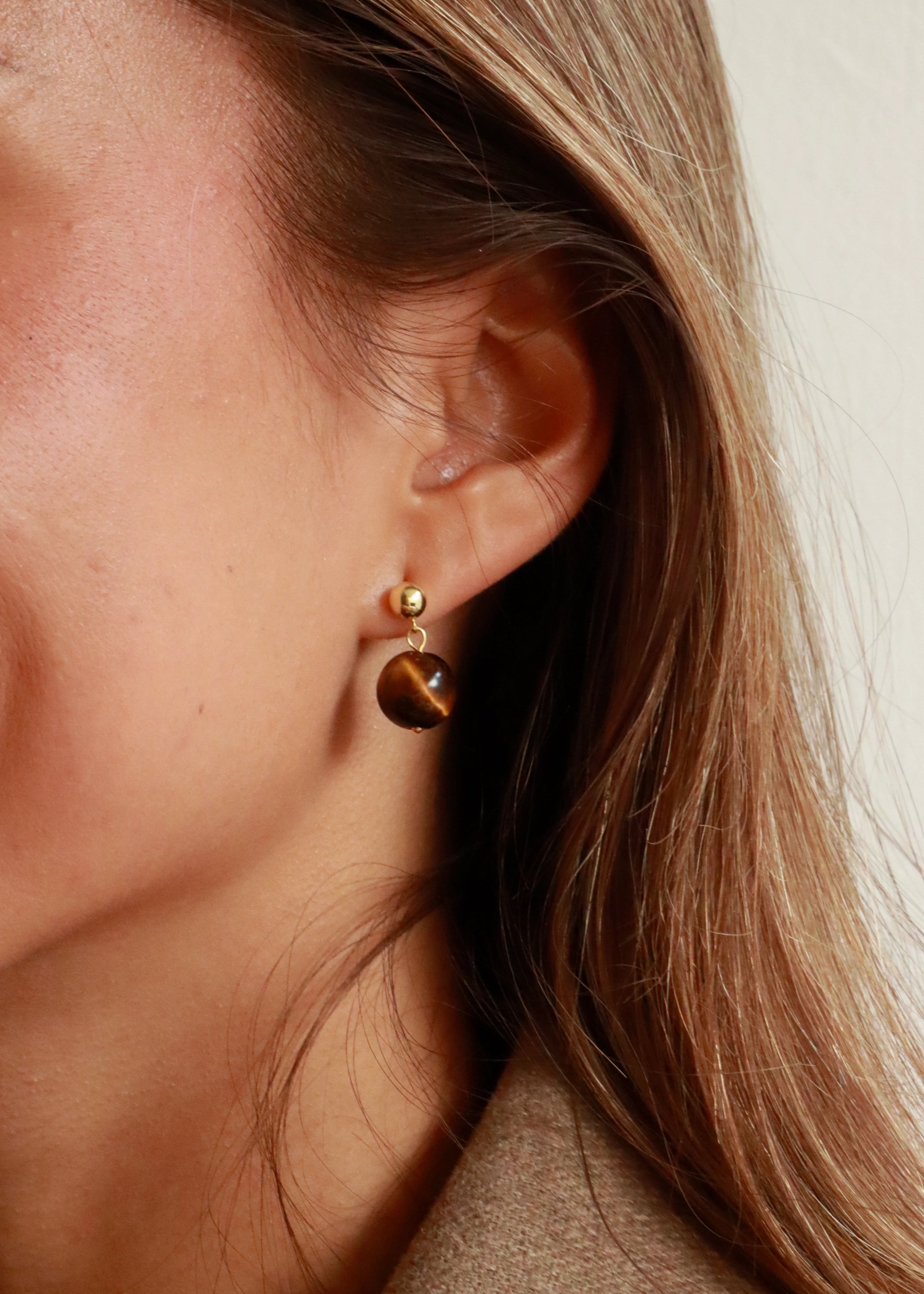 Soi - Nora Tiger Eye Earrings -