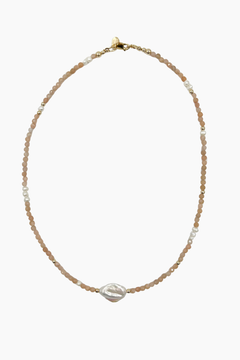Saskia de Vries - Maris Strand Necklace – Gold/Moonstone -