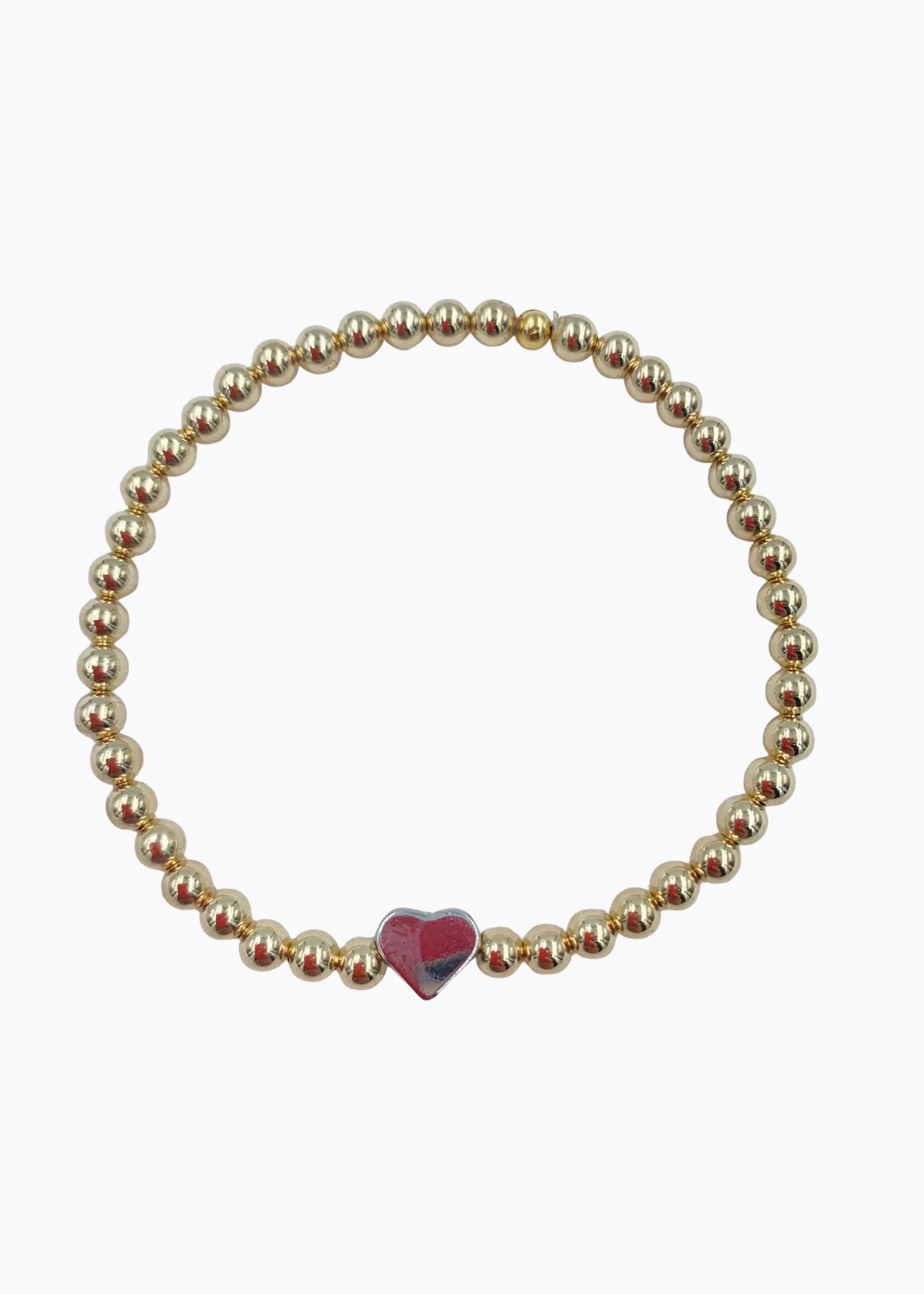 Saskia de Vries - Gold Love Heart Bracelet – 6.5" -