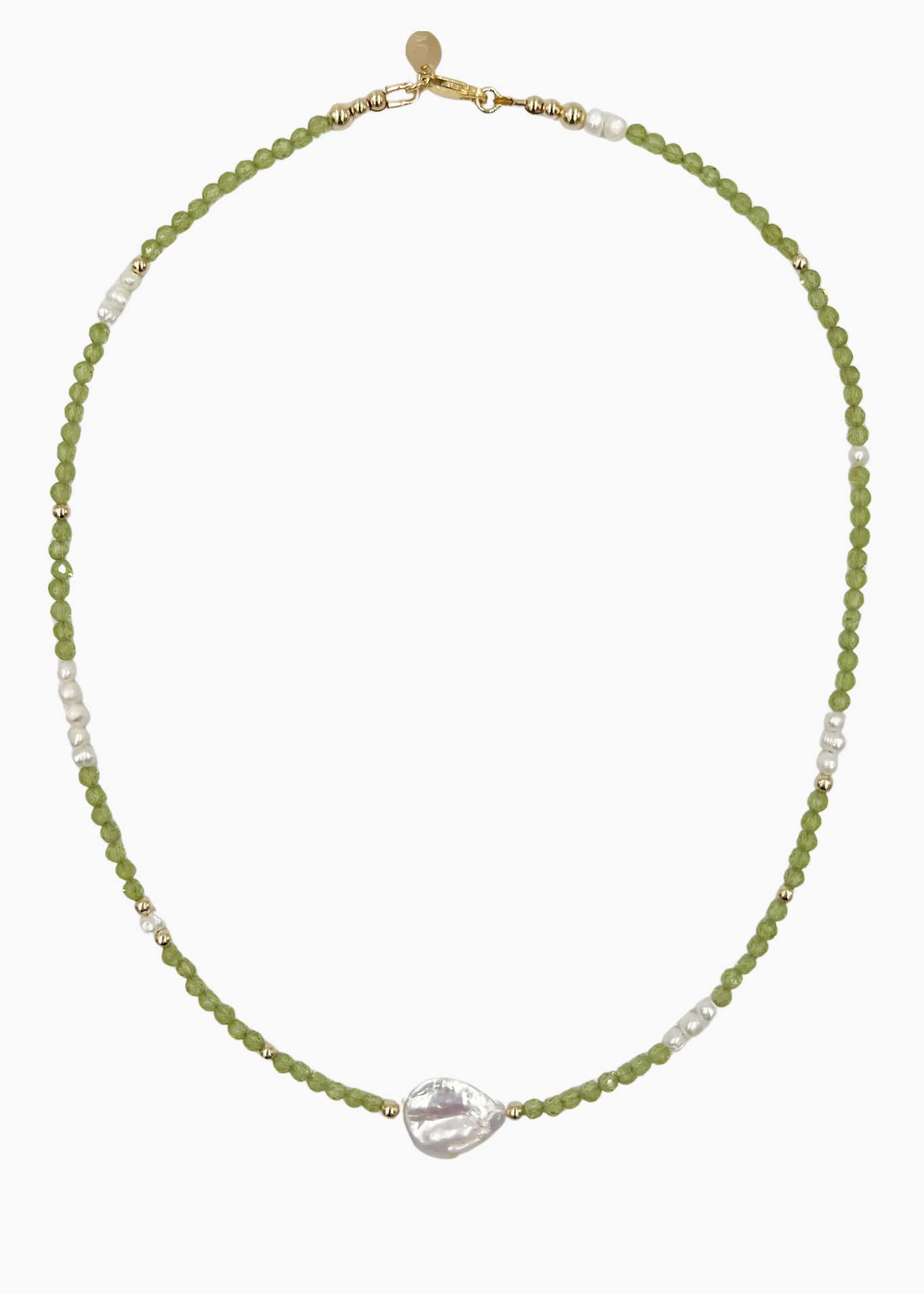 Saskia de Vries - Maris Strand Necklace – Gold/Peridot -