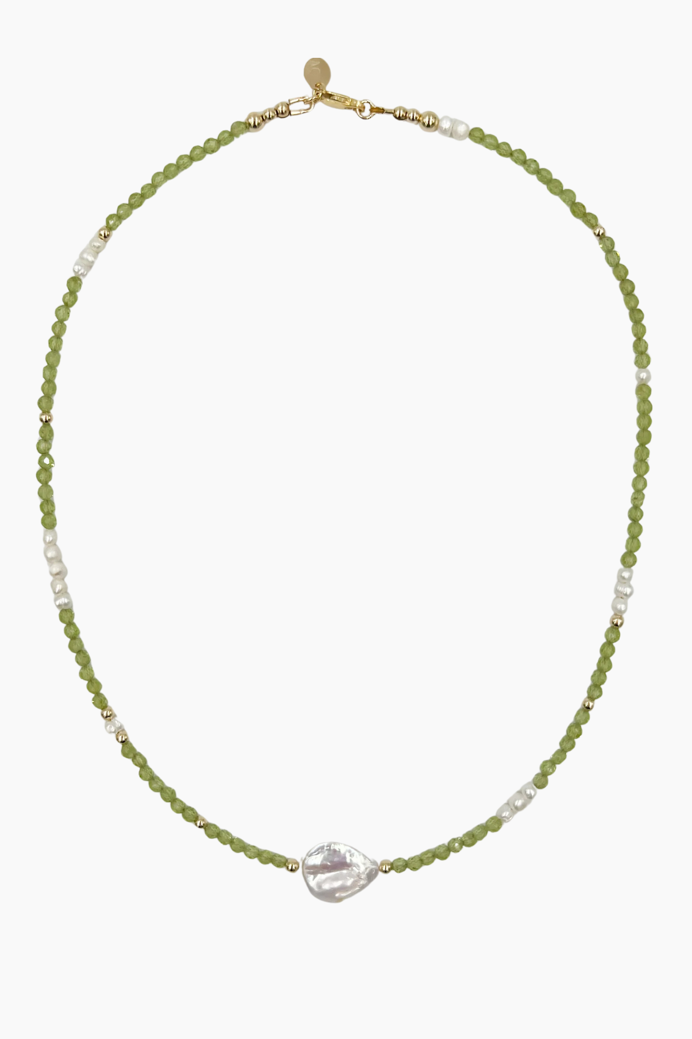 Saskia de Vries - Maris Strand Necklace – Gold/Peridot -