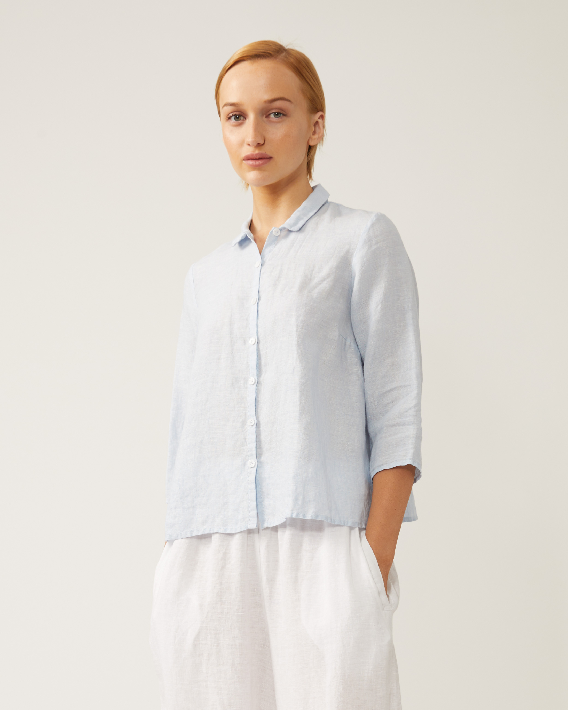Naïf - Pippa Blouse - Chambray Light Blue