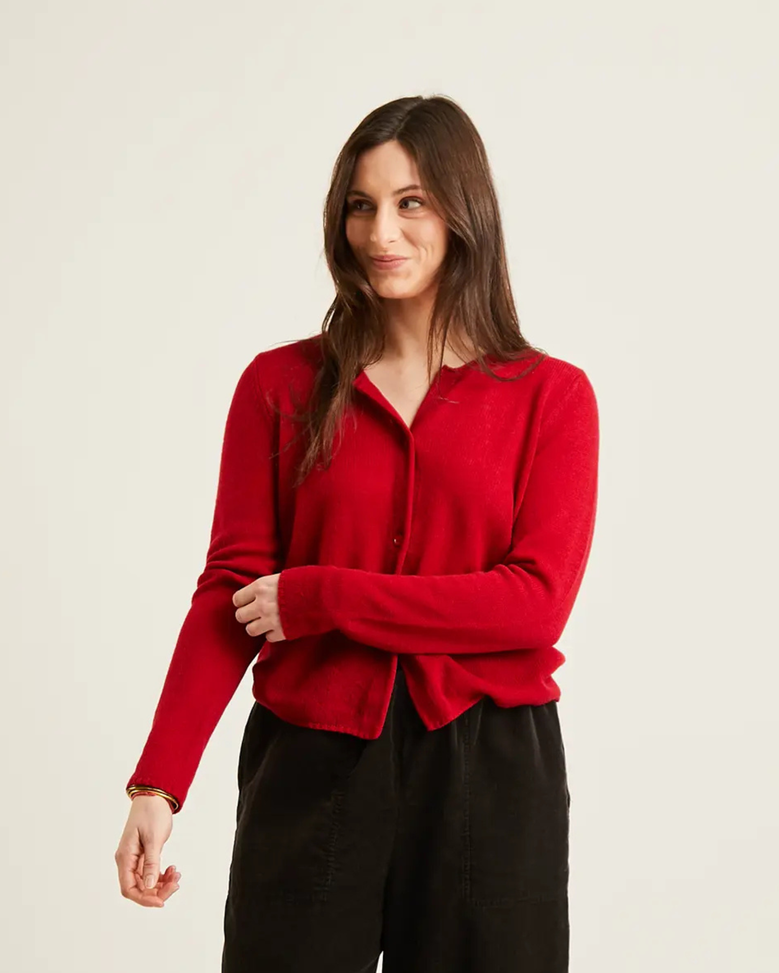 Naïf - Helly Cardigan - Dark Red